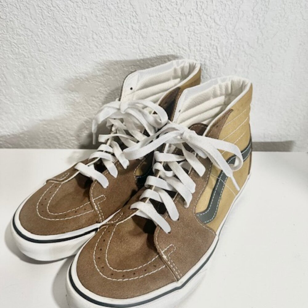Vans Unisex Shoes Sk8-Hi High Top Leather Suede Walnut Mens US 7.5 Womens US 9 - Picture 14 of 16